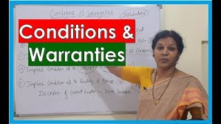 "Conditions & Warranties" An Important Concept in Law Subject By Dr.Devika Bhatnagar screenshot 2