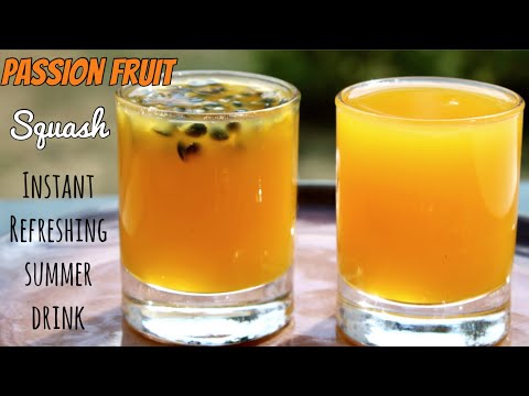 Passion Fruit Squash | How To Make Fresh Passion Fruit Juice | easy summer drink