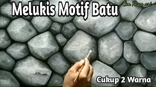 Melukis Motif Batu ❗Langkah demi langkah cukup 2 warna