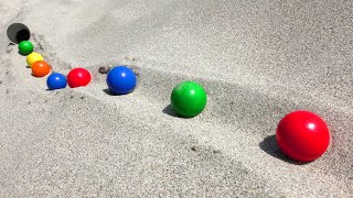 Marble Run Enjoyed in Nature ☆ Fun Time with Rolling Balls