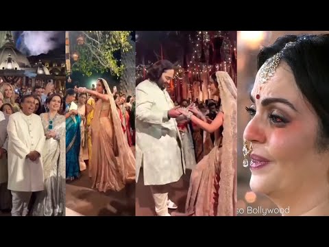 Nita Ambani Crying at Radhika Merchant's grand Entry & Dance at her & Anant Ambani's Wedding Bash