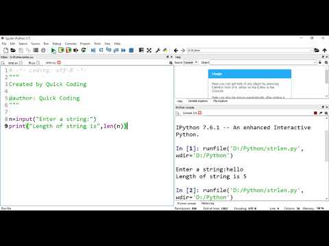 Program to find Length of a String using Python