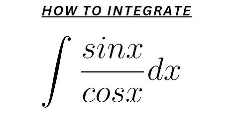 Integrating Trigonometric Function 1 | Integrate sinx/cosx | #integration #trigonometric #function