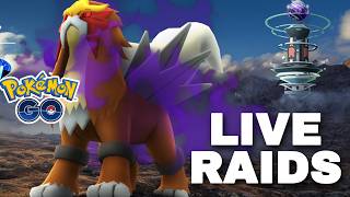 LIVE Shadow Entei Raid Day 🔥 Remote Raids + Invite Train | Pokémon GO