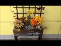 木製スタンドボックス寄せ植え　ハロウィン版B　カランコエ・ユリオプスデージー入　静岡マスダグリーン