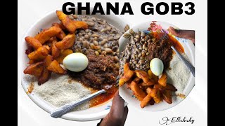 HOW GARI AND BEANS (GOB3), GHANAIAN FAVORITE DISH IS PREPARED