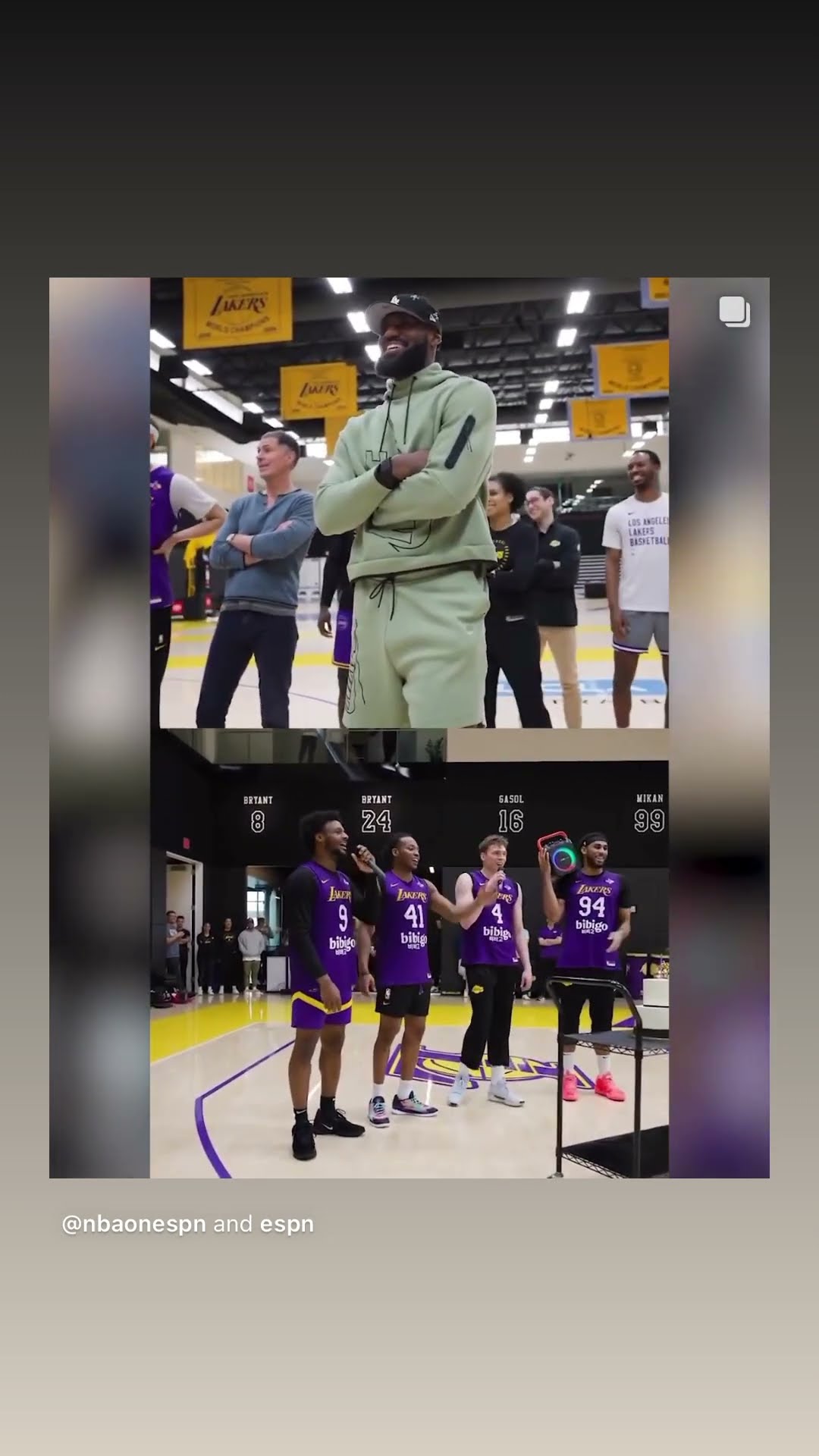 The Rookies sang Happy Birthday #hoodnews #lakers #lebronjames #bronnyjames #lol #rookie #birthday
