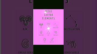 Aries♈ Aesthetic Tattoo Ideas #zodiac #shorts #shortvideo #Aestheticeditsforyou