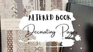 Altered Book Junk Journal Tutorial - How To Add the Background Papers