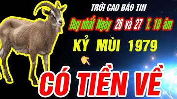 Trời cao báo tin Tuổi KỶ MÙI 1979 NHẬN VẬN MAY CỰC ĐỎ CỰC GIÀU đúng 2 ngày tới