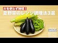 火を使わず時短！夏野菜のレンジ調理法3選｜How To Cook Egg Plants, Corn, And Green Soybeans With Microwave