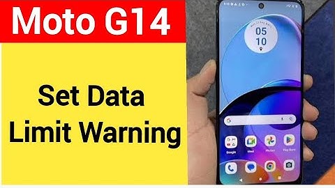 how to set data limit warning, Moto G14 data limit kaise set karen