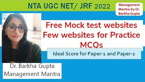 Free Mock Test websites for NTA UGC NET/JRF 2022, previous year questions paper practice websites