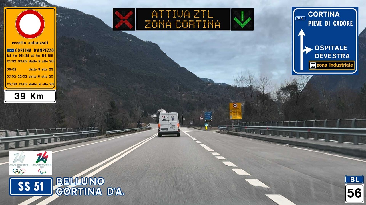 SS51 | Strada Statale di Alemagna | BELLUNO - CORTINA D’A. [San Vito di Cadore] - SPECIALE OLIMPIADI