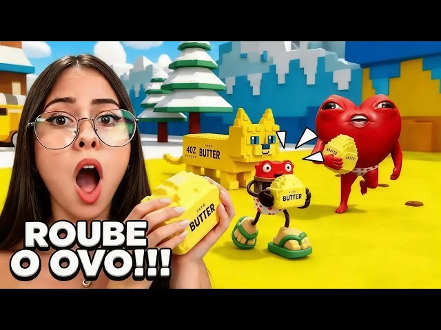 JOGAMOS PELA PRIMEIRA VEZ ROUBE UM OVO DE SQUISHY NO ROBLOX 😱 (NÃO CHORAXX)