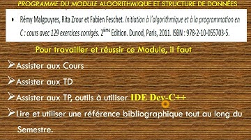Algorithmique et Structure de données 1 : LMD 1 MI Relation entre Algorithme; Programme; Dev-C++ 5/5