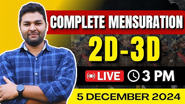 Maths Complete Mensuration 2D - 3D | Class 9 | Sainik School & Military School Online Coaching |