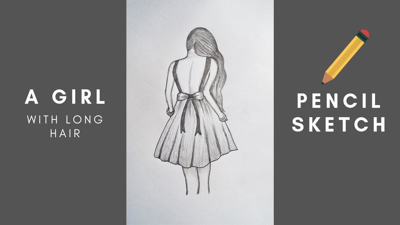 How To Draw A Girl With Long Hair Easy Drawing Tutorial
