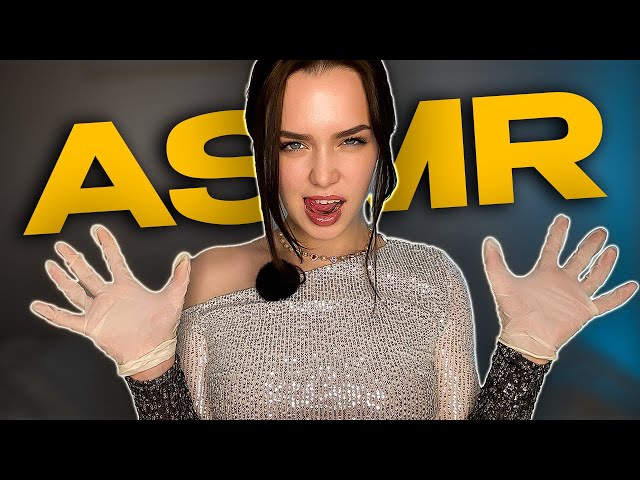 [4K USA ASMR] Silver Rough Sequin Dress & Smooth Latex Gloves ✨ Fast Scratching Through Clothes