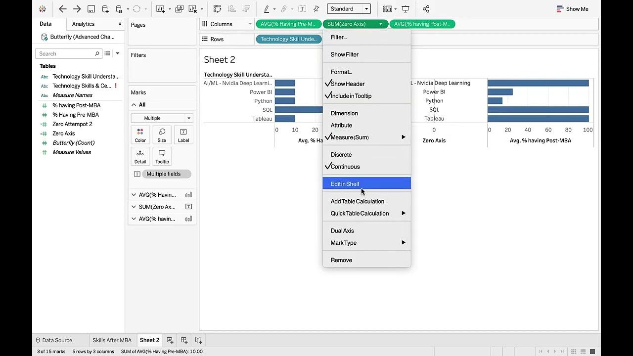 Tableau: Butterfly Chart - YouTube