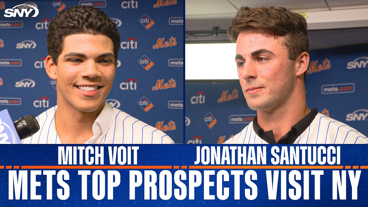 Top Mets prospects Mitch Voit and Jonathan Santucci visit Citi Field and talk future