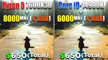 Ryzen 5 7600X3D + 8000MHz DDR5 vs Core i9 14900K + 6000MHz DDR5 | PC Gameplay Tested