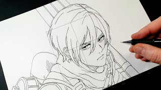 How to Draw Mikasa Ackerman (Part 1: Sketching) | Attack on Titan Seasion 4 | Step by Step Tutorial