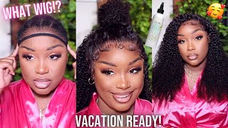 😱WHAT LACE!? | GLUELESS LACE MELT DOWN ON KINKY CURLY HAIR X UNICE HAIR | YOU NEED FOR VACATION 👙🌞🍹 screenshot 1