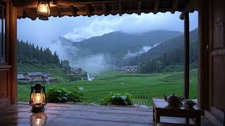 Rainy Mountain Porch 🌿 | Misty Valley Ambience for Sleep & Relaxation (ASMR Loop)