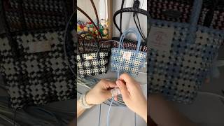 Crochet Woven Checkered Bag Tutorial Easy DIY Viral Handmade Bag #handmade #bagsonline #diy