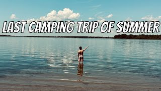 Last Days of Summer - Lakeside Camping in Ohio || Traveling Couple || 1978 Burro Camper Trailer