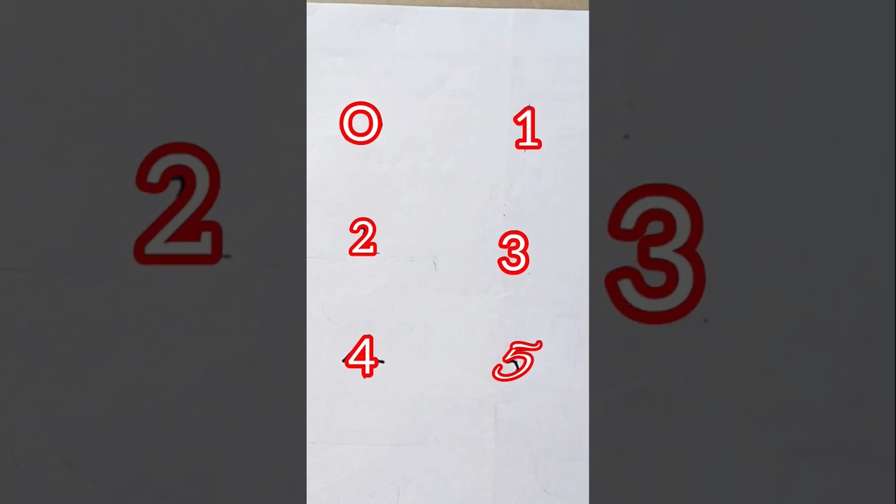 0 to 5 Numbers Drawing | Drawing with numbers 