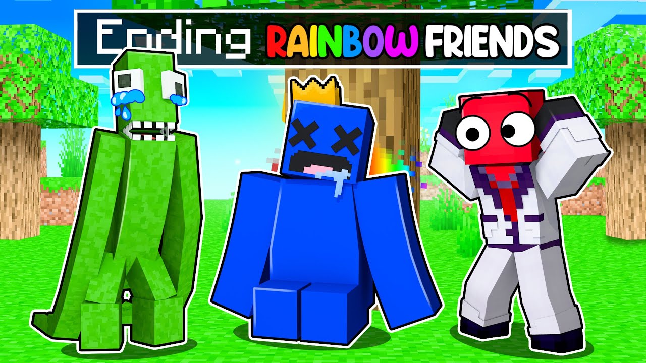 BLUE Rainbow Friends Minecraft Build Challenge #minecraft