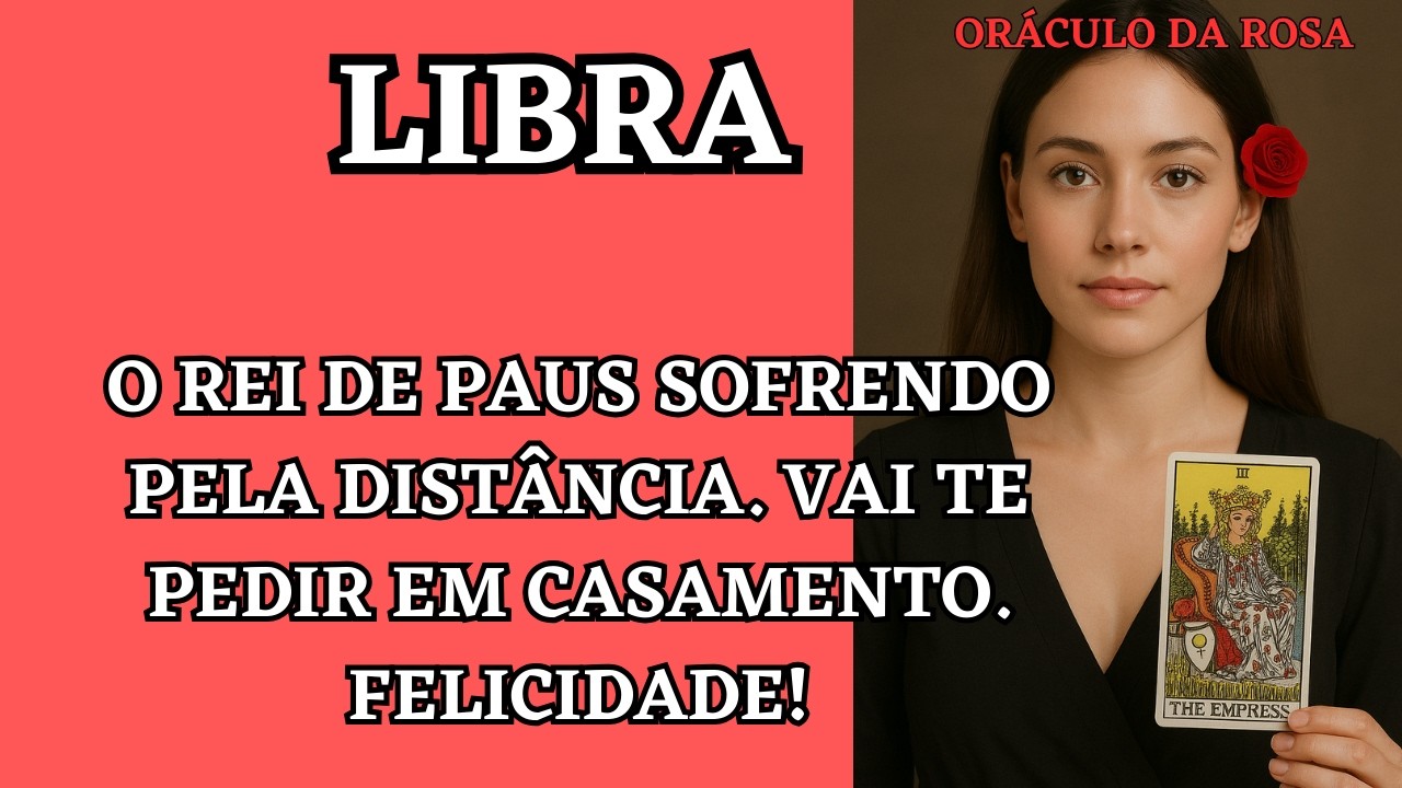 Libra - O Rei de Paus sofrendo pela distância. Vai te pedir em CASAMENTO. Felicidade!