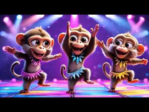 Disco Monkey 🐒 | Funky Dance Song for Kids | 3D AI Animation