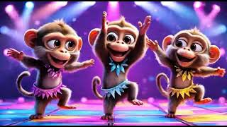 Download Lagu Disco Monkey 🐒 | Funky Dance Song for Kids | 3D AI Animation MP3