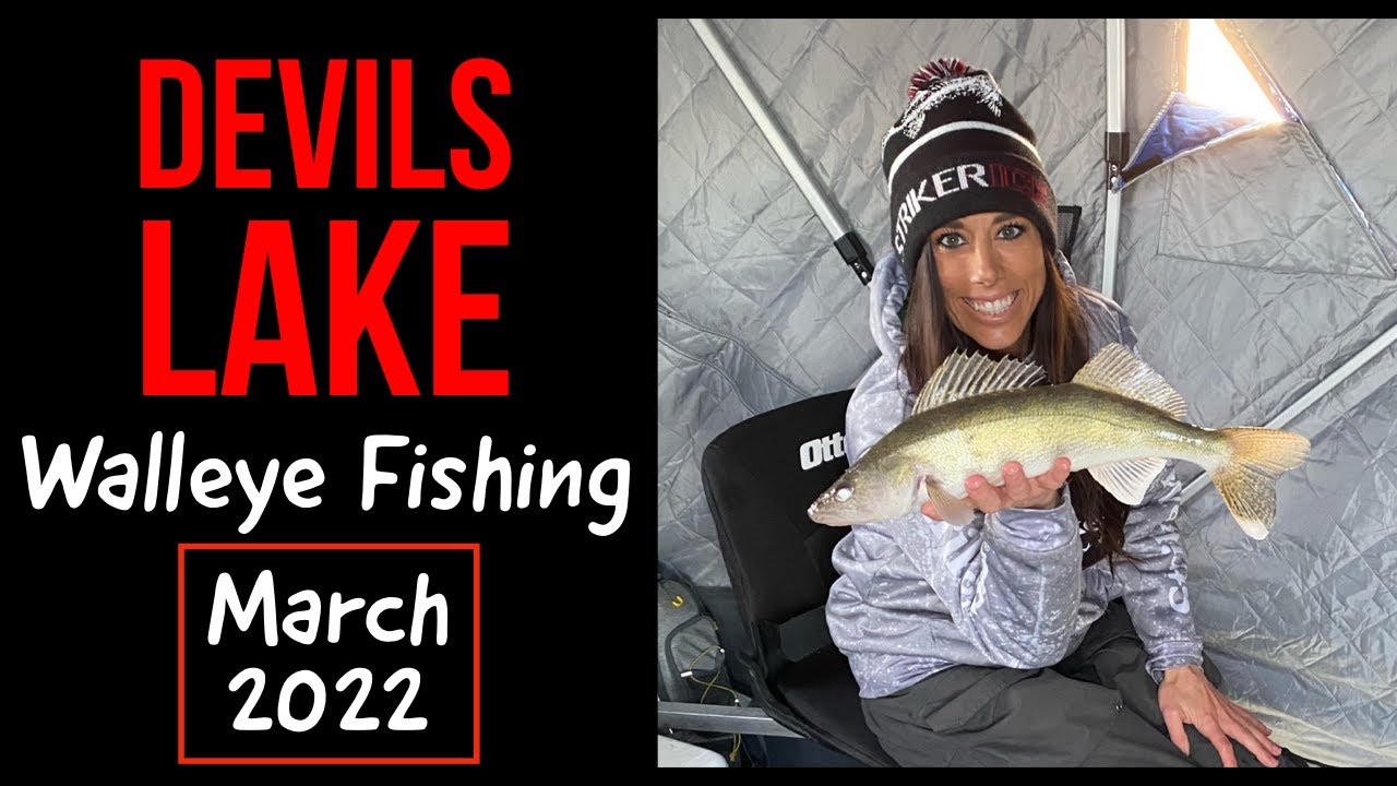 Devils Lake Ice Fishing SUPER Shallow Walleye!! YouTube