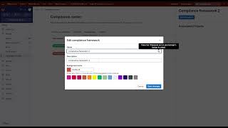 Compliance framework report - Add sidebar