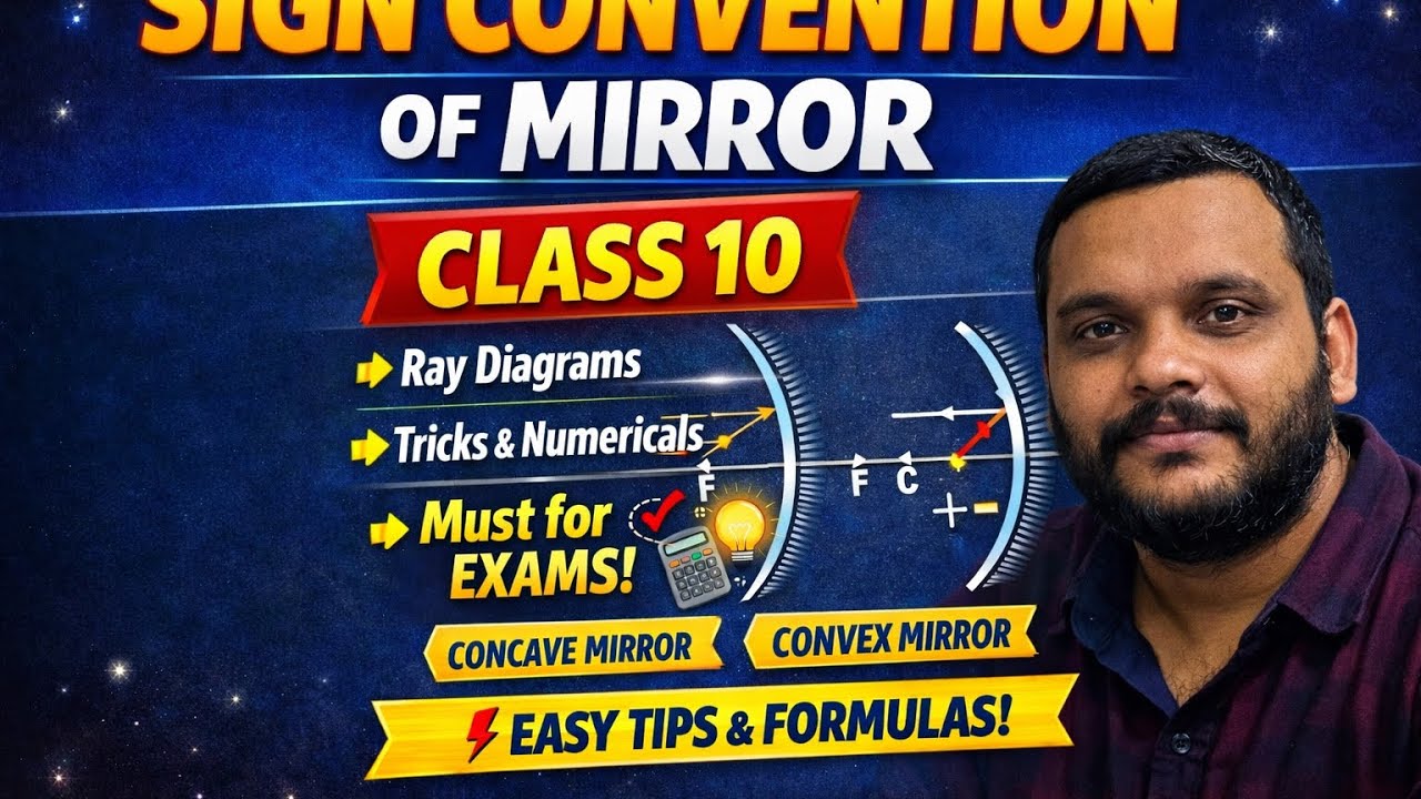 Sign Convention of Mirror 🔥 Class 10 Light Chapter | Ray Diagram Tricks ...