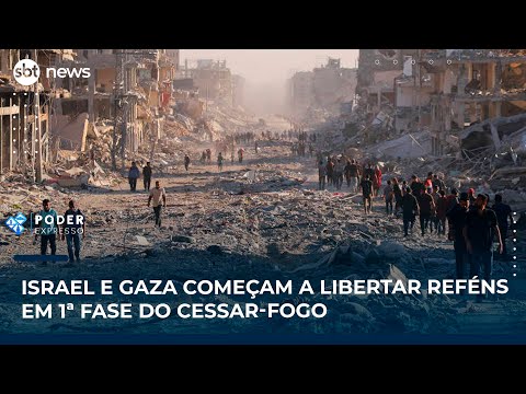 Video israel-e-gaza-comecam-a-libertar-refens-em-1-fase-do-cessar-fogo