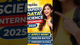 Rapido Off Campus PAID Internships 2026 | Data Science Role | paid internships for college students