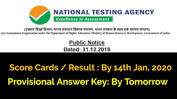 CSIR-NET Dec 2019 Result Date|Provisional Answer key