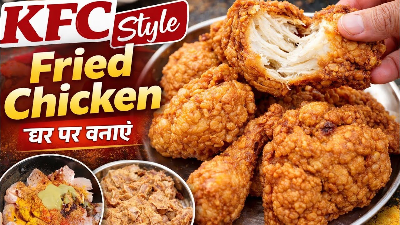 Market Jaisa KFC Style Fried Chicken | Ghar Par Crispy Chicken Banane Ki Trick@Varshahomekitchen 