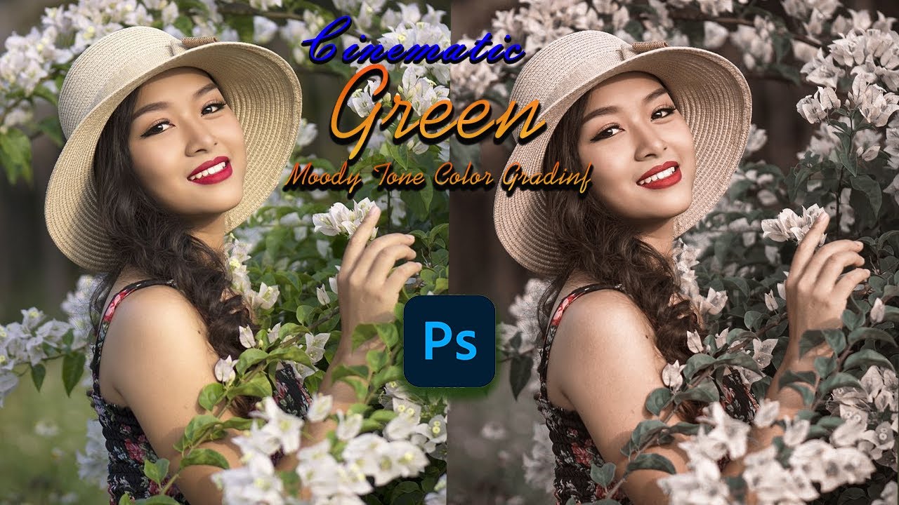 Moody Green Tone Color Grading Effect in Photoshop