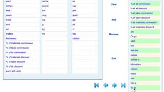 Calculation templates for iPad Estimate Master
