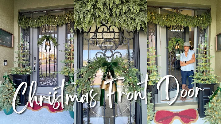 Christmas Front Porch Decorating Ideas 2025 | Simple Greenery Layers for a Timeless Entry