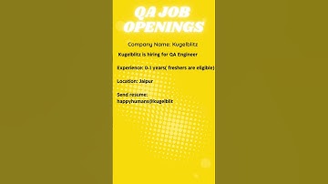 QA JOB OPENING FOR MANUAL TESTING  #automation #selenium #manualtesting #qa #viral #yt #ytshorts