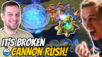 Broken Cannon Rush spot vs Harstem! | Cannon Rush in Grandmaster #254 StarCraft 2