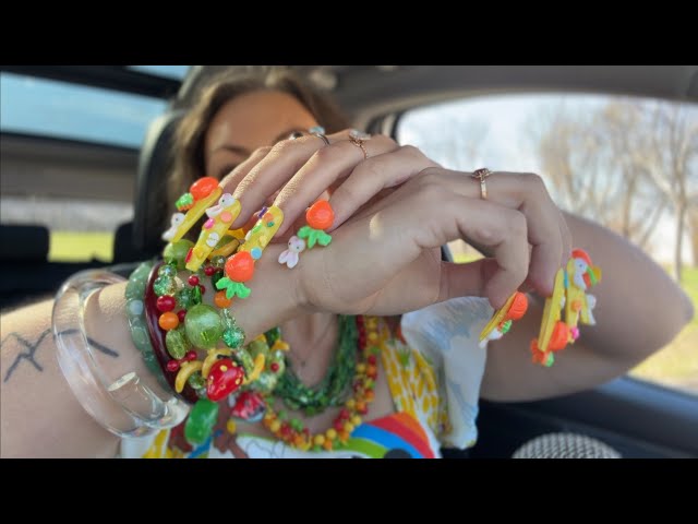 ASMR/ XXL NAILS + XXL JEWELRY (get ready with me) 38mins