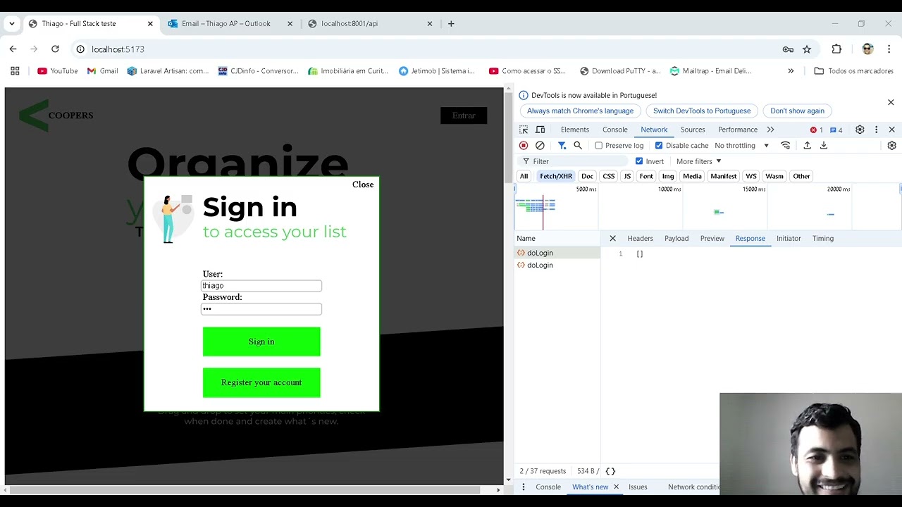 Mostrando aplicação to Do list no localhost (Parte 3)